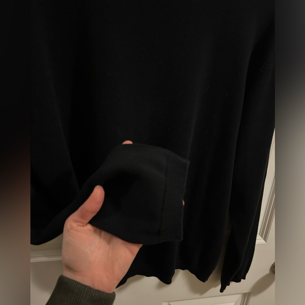 Pendleton 100% Cotton Turtle Neck Black Sweater S… - image 4